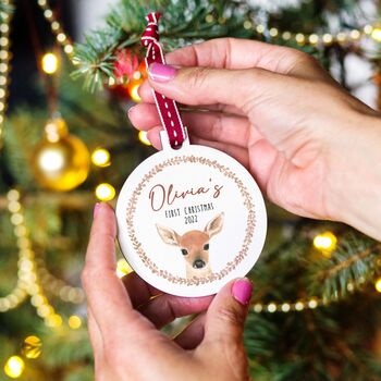 Baby's First Christmas Animal Bauble, 2 of 4