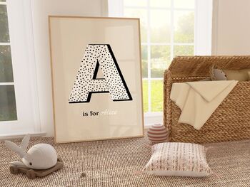 Personalised Nursery Initial Print, 3 of 3