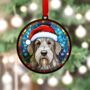 Scottish Deerhound In Santa Hat Suncatcher Decoration, thumbnail 4 of 6