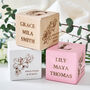 Personalised Birth Flower New Baby Gift Keepsake Block, thumbnail 1 of 12