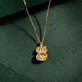 Aquamarine And Gold Vermeil Pendant Drop Necklace, thumbnail 3 of 4