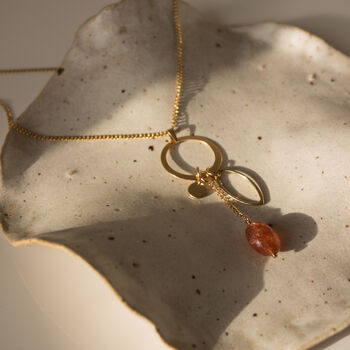 Astralis V 14k Gold Filled Sunstone Pendant, 3 of 7