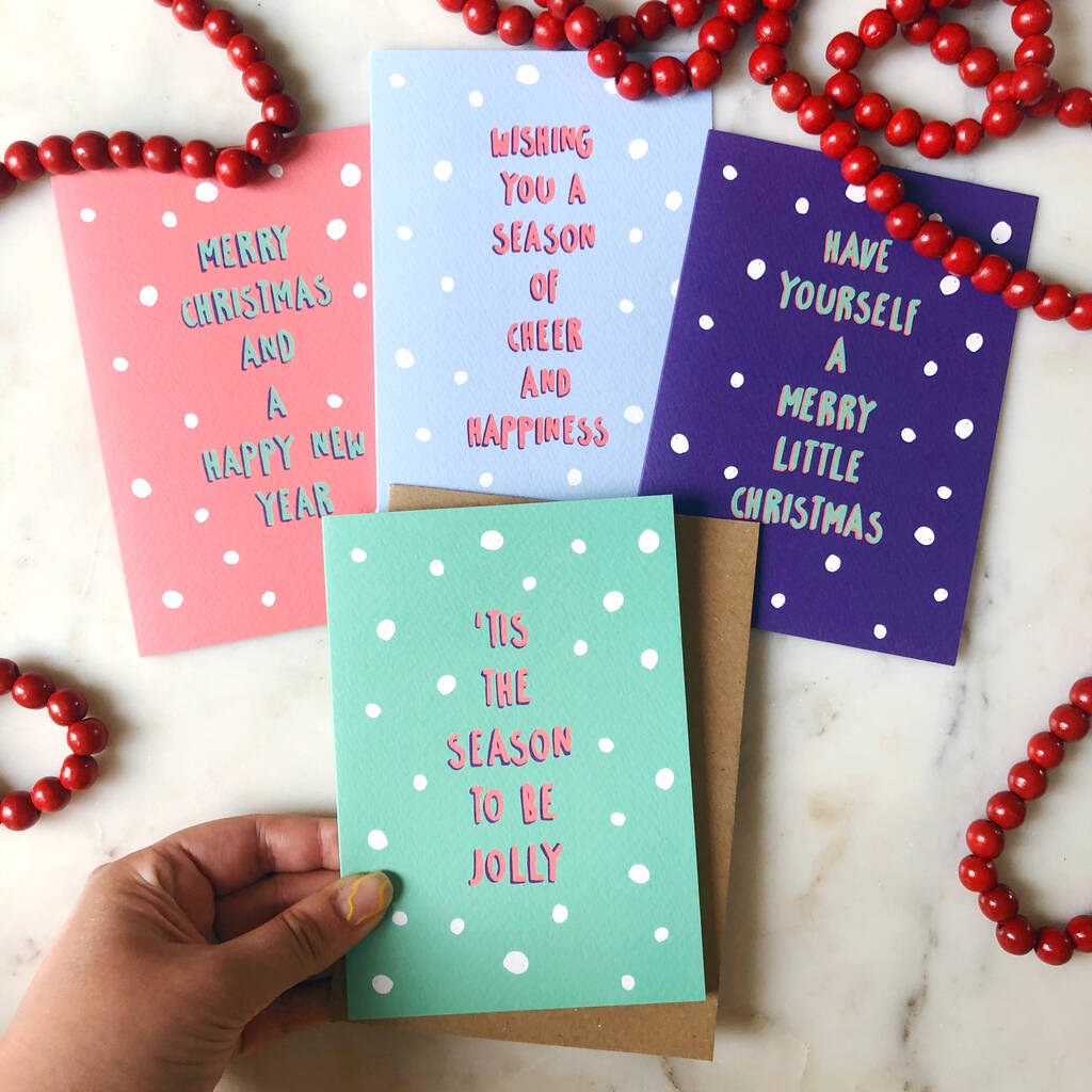Charity Christmas Cards Pack Of Eight Lettering Design By Xoxo Designs