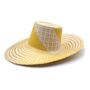 Ibiza Yellow Wide Brim Straw Hat, thumbnail 1 of 6