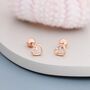 Sterling Silver Tiny Open Heart Screw Back Earrings, thumbnail 6 of 12