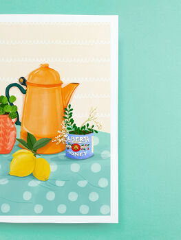 Tea And Honey | Illustrated Print, 2 of 3