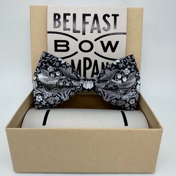 Liberty Bow Tie In Black Strawberry Thief, 2 of 2