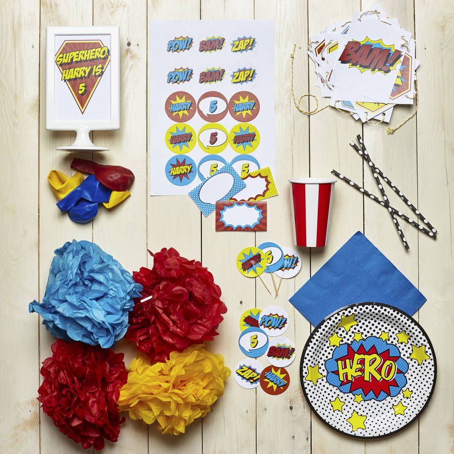 Superhero Personalised Kid's Partywear Pack, 1 of 9