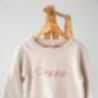 Child's Personalised Embroidered Italic Name Sweatshirt Jumper, thumbnail 5 of 11