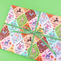 Christmas Reindeer Patchwork Gift Wrap, thumbnail 2 of 7