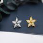 Fire Opal Flower Stud Earrings In Sterling Silver, thumbnail 4 of 12