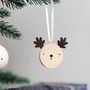 Personalised First Christmas Reindeer Decoration Card, thumbnail 3 of 7