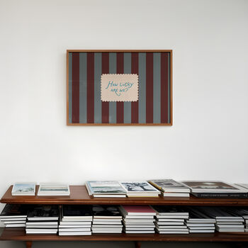 How Lucky Are We Striped Landscape Print, 7 of 9