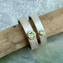 Peridot August Birthstone Ring In Textured Sterling Silver, thumbnail 4 of 7