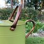 Lemon And Lime Green And Copper Trim Watering Can Duo, thumbnail 5 of 9