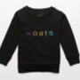 'Look Out, World' Embroidered Children's Sweatshirt, thumbnail 8 of 11