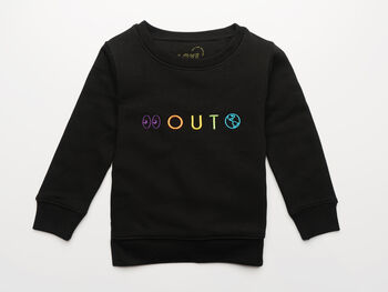 'Look Out, World' Embroidered Children's Sweatshirt, 8 of 11