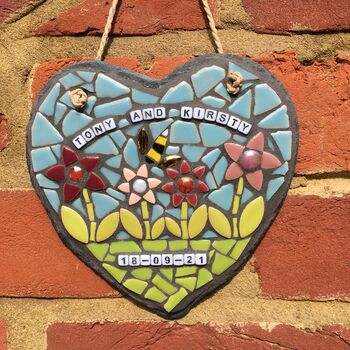 Personalised Handmade Wedding Anniversary Mosaic Gift, 4 of 4