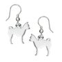 Chihuahua Silhouette Earrings Sterling Silver, thumbnail 1 of 6