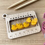 Duck Shaped Knitting Needle Gauge And Stitch Marker Set, thumbnail 4 of 6