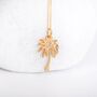 Yellow Gold Plated Palm Tree Necklace, thumbnail 2 of 12