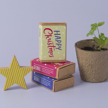 Happy Christmas Wildflower Seed Eco Stocking Fillers Three Or Six Boxes, 2 of 12