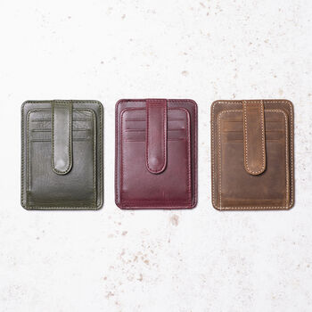 Personalised Leather Card Holder ID Holder Wallet, 3 of 9
