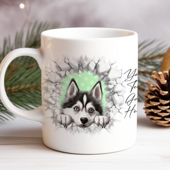 Personalised Christmas Husky Break Through, 8 of 10
