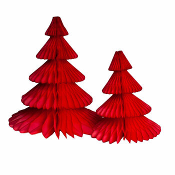 Red Honeycomb Paper Christmas Tree, 3 of 3