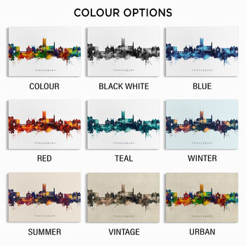 Tewkesbury Skyline Cityscape Art Print, 3 of 12