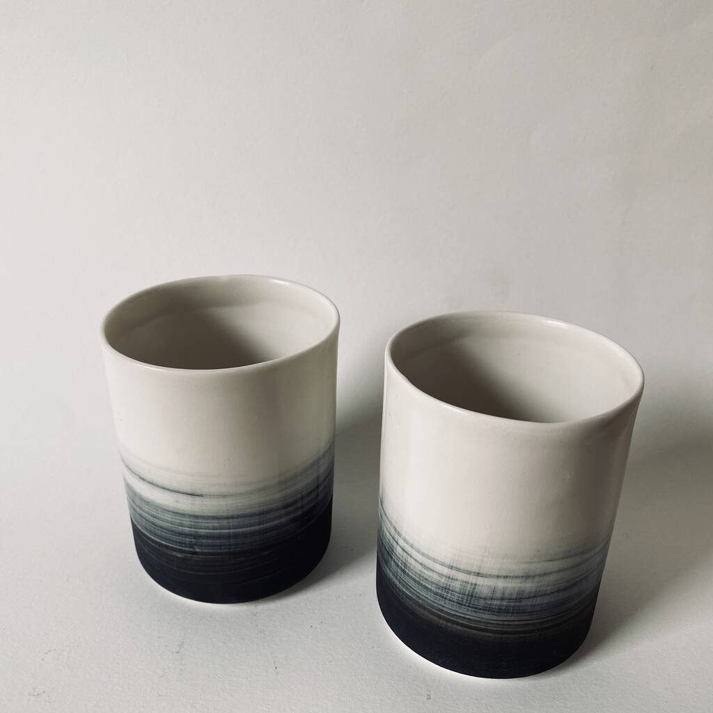 handmade porcelain pebble drinking beaker by rowen ford ceramics ...