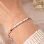 50th Birthday Sterling Silver Five Pearl Bead Bracelet, thumbnail 4 of 6