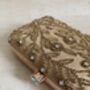 Gold Silk Handcrafted Clutch Bag, thumbnail 7 of 9