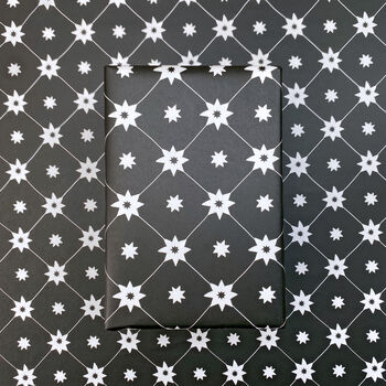 Black And White Star Wrapping Paper, 5 of 7