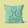 Personalised Pisces Zodiac Star Sign Cushion, thumbnail 2 of 3