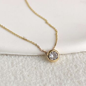 Diamond Solitaire Necklace On The Chain, 5 of 6