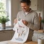 Personalised Four Tee Tea Towel 40th Birthday Gift For Golfers, thumbnail 1 of 7