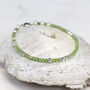 Skinny Peridot Bracelet Gold Or Silver, thumbnail 8 of 12