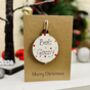 Personalised Granny Christmas Card Bauble Decoration, thumbnail 2 of 4