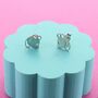 Panda Head Big Stud Earrings, thumbnail 1 of 2