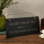 Enchanted Emporium 'Wizard Parking Only, All Other Vehicles Will Be Toad' Illustrated Slate Sign | Homeware | Home Decor, thumbnail 1 of 2