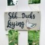 Ducks Laying Wooden Sign Letterbox Friendly, thumbnail 1 of 7