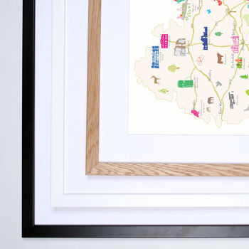 Map Of Herefordshire Art Print, 3 of 5