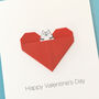 Personalised Cat Valentine's Day Origami Heart Card, thumbnail 8 of 10