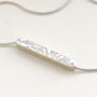 Embossed Silver Bar Necklace, thumbnail 1 of 12