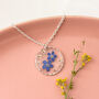 Handmade Forget Me Not Flower Resin Necklace – Delicate Floral Pendant, thumbnail 3 of 6