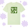 Sage Organic Cotton Floral T Shirt, thumbnail 3 of 5