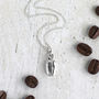 Sterling Solid Silver Coffee Bean Necklace, thumbnail 1 of 6