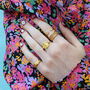 18k Gold Vermeil Or Sterling Silver Hug Ring, thumbnail 2 of 7