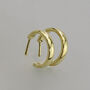 Handmade Solid 18ct Gold Hoop Earrings, thumbnail 1 of 4